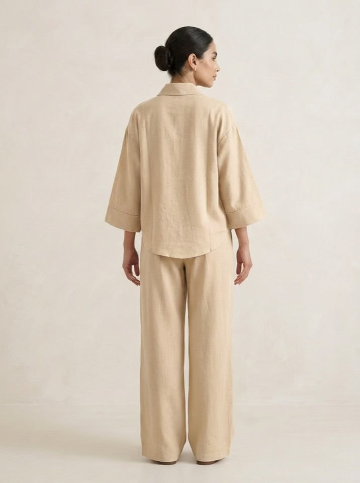 The Verona Linen Set - Beige