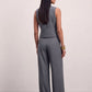 The Madison Pinstripe Co-Ord Set - Gray