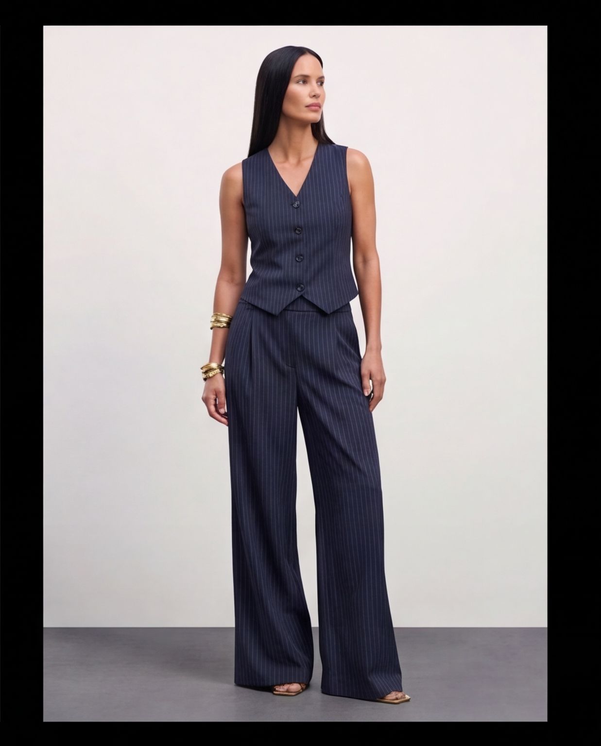 The Madison Pinstripe Tailored Vest