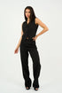 Black Classic Vest & Pleated Straight Pants Set - Hushy Wear