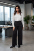Black High - Waist Classic Trousers - Hushy Wear