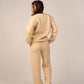 Crew Neck Pullover & Sweatpants - Set - Beige - Hushy Wear