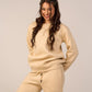 Crew Neck Pullover & Sweatpants - Set - Beige - Hushy Wear