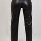 Faux Leather Wide Leg Pants - Black - Hushy Wear
