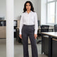 Gray Pleated Straight - Leg Trousers - Hushy Wear