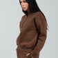 Half - Zip Lounge Top – Mocha - Hushy Wear