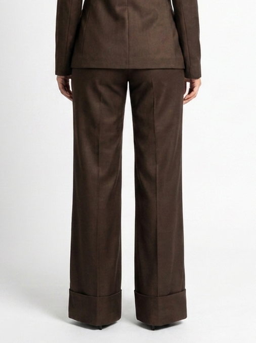 [BUNDLE] - V-Line Vest Beige and Brown Elegant Wide Leg Pants