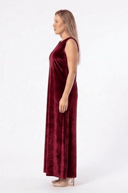 Hushy Velvet Dress - Burgundy - Hushy Wear