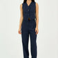Navy Classic Vest & Pleated Straight Pants Set - Hushy Wear