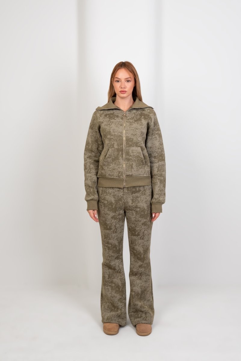 Relaxed Fit Washed Pants – Olive - Hushy Wear