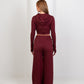 Relaxed Straight Sweatpants - Burgundy - Hushy Wear
